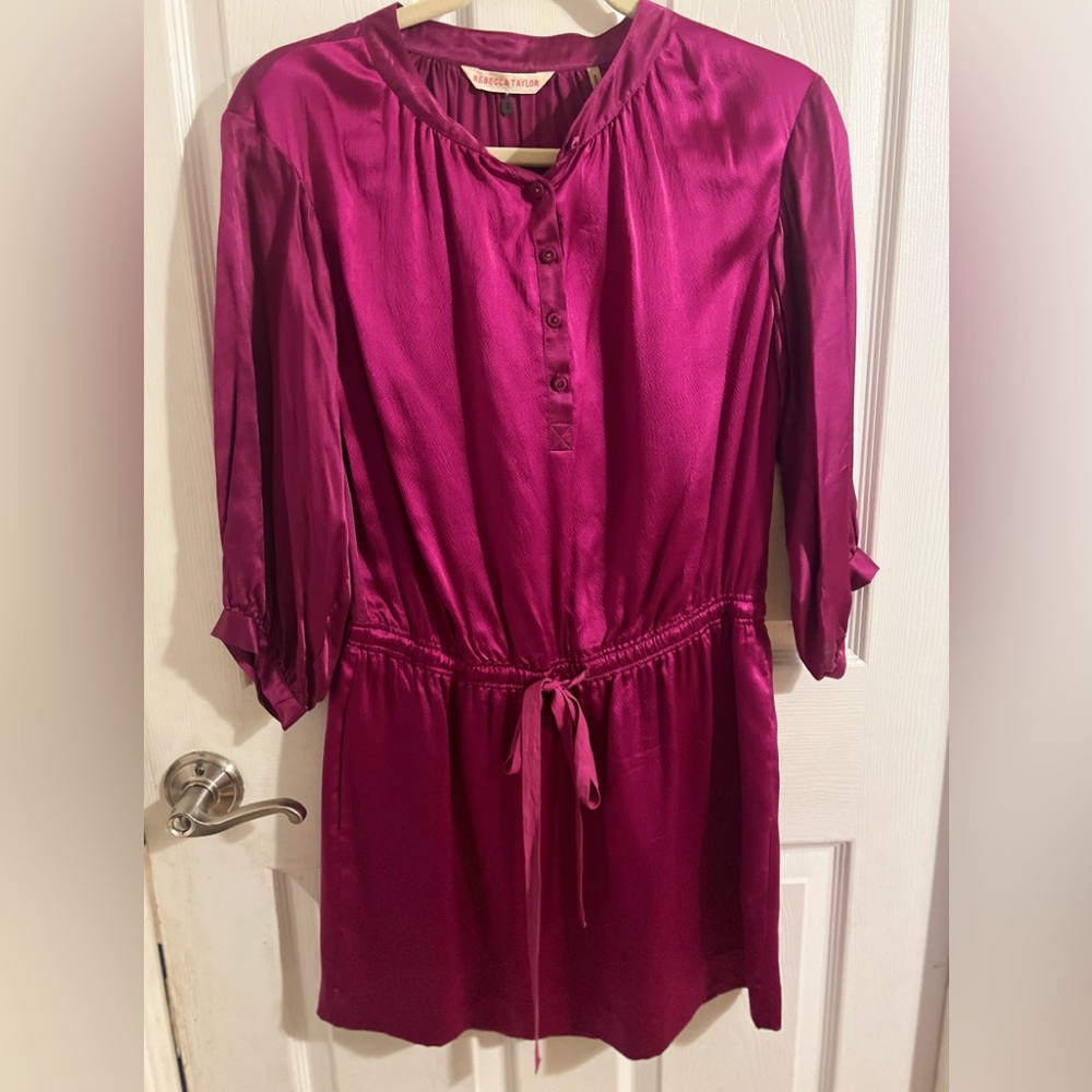 Rebecca Taylor silk tunic mini dress sz 2 EUC